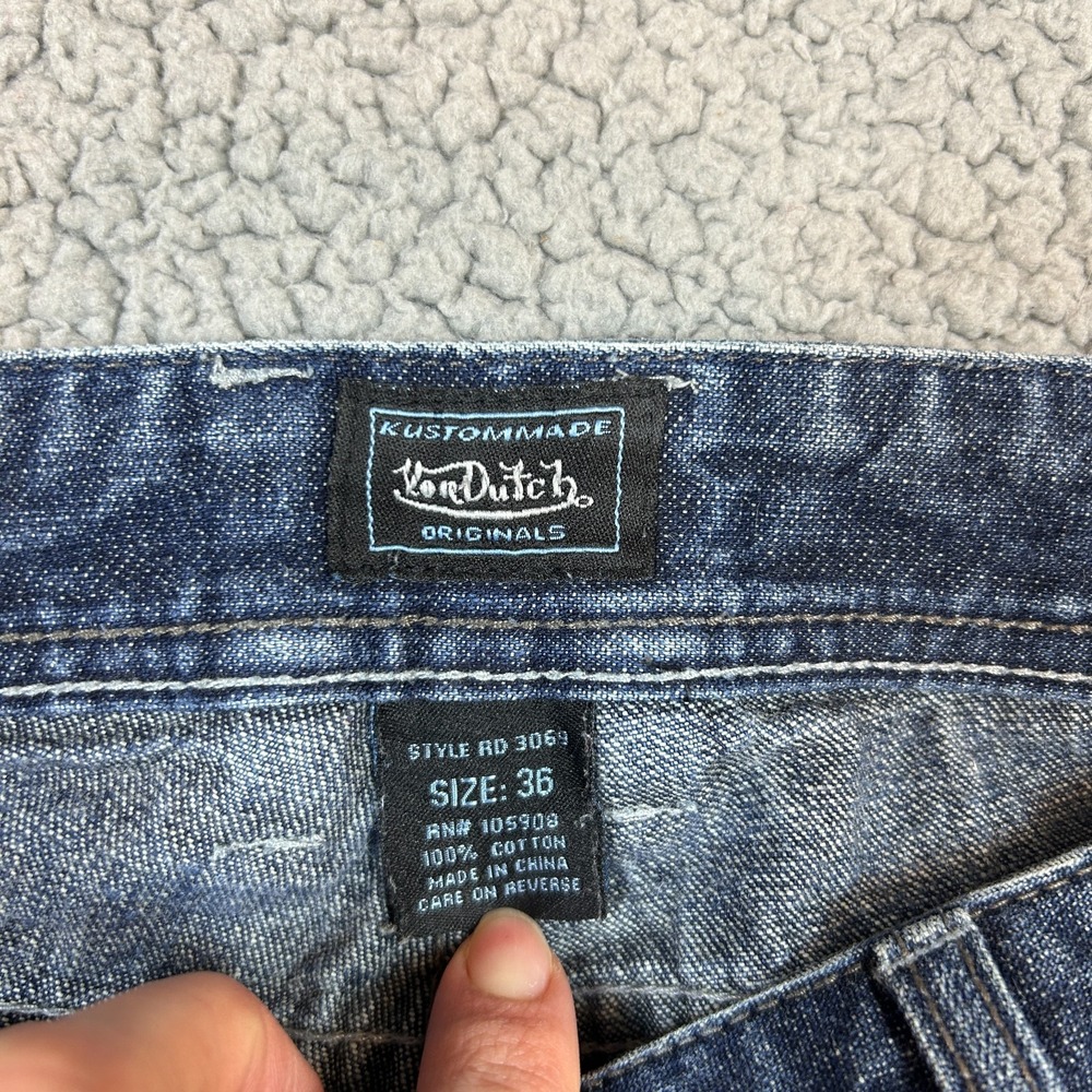 Von Dutch Kustom Jeans Size 36 Vintage Baggy Wide‎ Leg - Picture 3 of 7